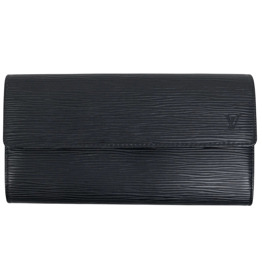 Louis Vuitton Portefeuille Sarah Long Wallet Epi Leather Noir Black